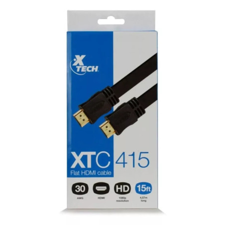 Cable Hdmi Xtech Plano Hdmi A Hdmi 4.57mts 1080p