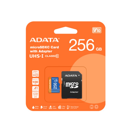 Tarjeta Micro Sd 256gb Adata Class 10 V30s