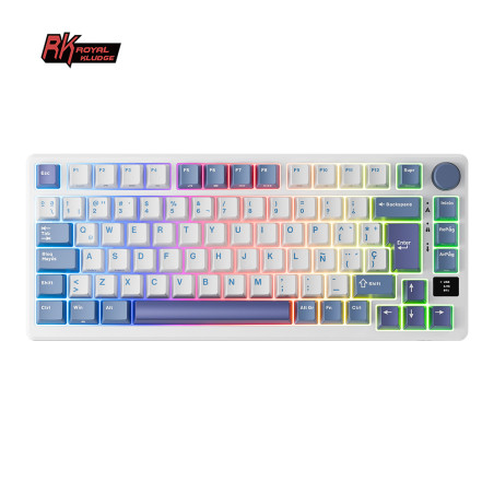 Teclado Rkm75 Wireless Taro Milk Switch Silver 75%