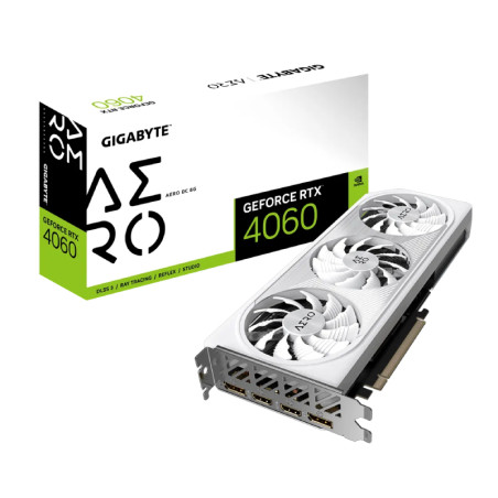 Placa De Video Geforce Gigabyte Rtx 4060 Aero Oc 8gb White