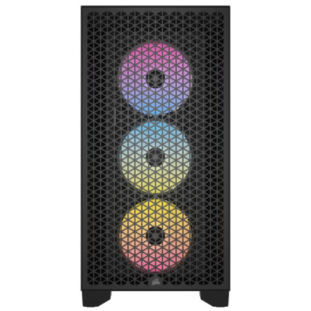 Gabinete Corsair 3000d Airflow Rgb Tg Mid-tower Black Fan X3