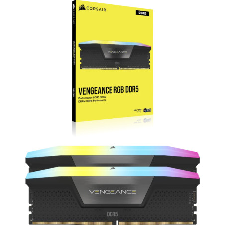 Memoria Ram Ddr5 32gb (2x16gb) 6000mhz Corsair Vengeance Rgb Black Cl40