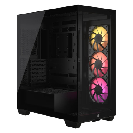 Gabinete Corsair 3500x Tg Mid-tower Argb Fan X3 Black